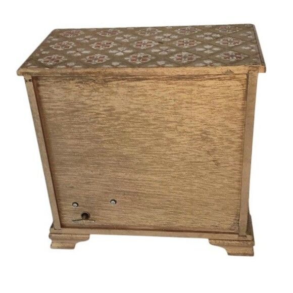 Vintage MELE Jewel Case Red & Gold Gilt Wood Jewelry Box Florentine Style Japan - Picture 3 of 13